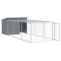 Caseta perros con corral acero galvanizado gris 153x396x110 cm von , Hundehütten - Ref: Foro24-3214223, Preis: 336,13 €, Raba...