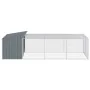 Caseta perros con corral acero galvanizado gris 153x396x110 cm von , Hundehütten - Ref: Foro24-3214223, Preis: 336,13 €, Raba...