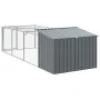 Caseta perros con corral acero galvanizado gris 153x396x110 cm von , Hundehütten - Ref: Foro24-3214223, Preis: 336,13 €, Raba...