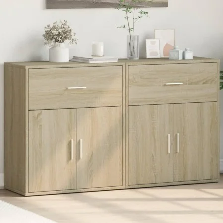 Aparador de madera de ingeniería 2 uds roble Sonoma 60x31x70 cm by , Sideboards - Ref: Foro24-3276548, Price: 130,46 €, Disco...