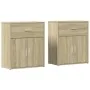 Aparador de madera de ingeniería 2 uds roble Sonoma 60x31x70 cm by , Sideboards - Ref: Foro24-3276548, Price: 130,46 €, Disco...