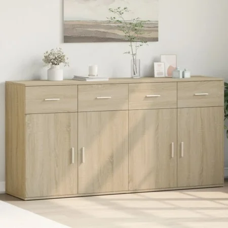 Aparadores 2 uds madera de ingeniería roble Sonoma 79x38x80 cm by , Sideboards - Ref: Foro24-3276618, Price: 210,48 €, Discou...