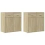 Aparadores 2 uds madera de ingeniería roble Sonoma 79x38x80 cm by , Sideboards - Ref: Foro24-3276618, Price: 210,48 €, Discou...