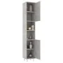 Armario de baño contrachapada gris hormigón 30x30x179 cm de , Muebles de baño - Ref: Foro24-802628, Precio: 88,06 €, Descuent...
