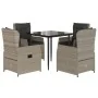 Set comedor de jardín 5 pzas cojines ratán sintético gris claro by , Garden sets - Ref: Foro24-3262897, Price: 542,81 €, Disc...