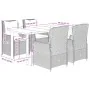 Set comedor de jardín 5 pzas cojines ratán sintético gris claro by , Garden sets - Ref: Foro24-3262906, Price: 587,07 €, Disc...