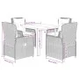 Set comedor de jardín 5 piezas con cojines ratán sintético gris by , Garden sets - Ref: Foro24-3262862, Price: 608,68 €, Disc...