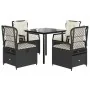 Set de muebles jardín 5 pzas con cojines ratán sintético negro von , Gartensets - Ref: Foro24-3262965, Preis: 453,08 €, Rabat...