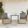 Set comedor de jardín 3 pzas con cojines ratán sintético beige by , Garden sets - Ref: Foro24-3262999, Price: 302,29 €, Disco...
