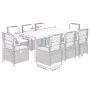 Set comedor de jardín 9 pzas con cojines ratán sintético beige by , Garden sets - Ref: Foro24-3263005, Price: 1,00 €, Discoun...