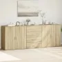 Aparadores 3 uds madera contrachapada color roble sonoma by , Sideboards - Ref: Foro24-3276611, Price: 261,72 €, Discount: %