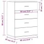 Aparadores 3 uds madera contrachapada color roble sonoma by , Sideboards - Ref: Foro24-3276611, Price: 261,72 €, Discount: %