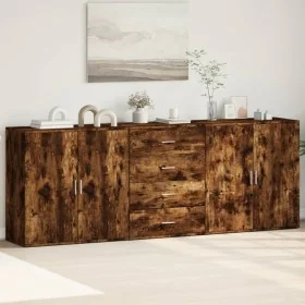 Aparadores 3 uds madera contrachapada roble ahumado von , Sideboards - Ref: Foro24-3276613, Preis: 255,76 €, Rabatt: %