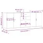 Aparadores 3 uds madera contrachapada roble ahumado by , Sideboards - Ref: Foro24-3276613, Price: 255,76 €, Discount: %