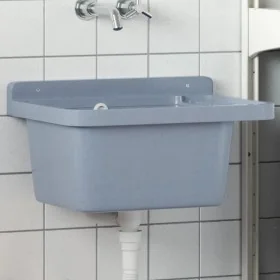 Fregadero lavabo de pared resina gris 50x35x24 cm von , Sinkt - Ref: Foro24-4002797, Preis: 62,57 €, Rabatt: %