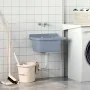 Fregadero lavabo de pared resina gris 50x35x24 cm de , Fregaderos - Ref: Foro24-4002797, Precio: 62,17 €, Descuento: %