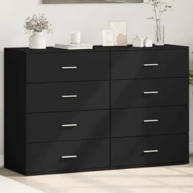 Aparadores 2 uds madera de ingeniería negro 60x39x80 cm by , Sideboards - Ref: Foro24-3276624, Price: 204,96 €, Discount: %