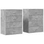 Aparadores 2 uds madera de ingeniería gris hormigón 60x39x80 cm by , Sideboards - Ref: Foro24-3276626, Price: 186,39 €, Disco...