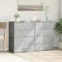 Aparadores 2 uds madera de ingeniería gris hormigón 60x39x80 cm by , Sideboards - Ref: Foro24-3276626, Price: 186,39 €, Disco...