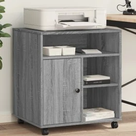 Soporte para impresora con ruedas gris Sonoma 60x50x67 cm by , Printer supports - Ref: Foro24-840630, Price: 100,76 €, Discou...