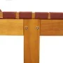 Tumbona con mesa madera maciza de acacia y tela roja by , Loungers - Ref: Foro24-3214214, Price: 152,96 €, Discount: %