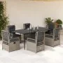 Set comedor jardín 7 pzas y cojines ratán sintético gris claro von , Gartensets - Ref: Foro24-3263032, Preis: 869,64 €, Rabat...