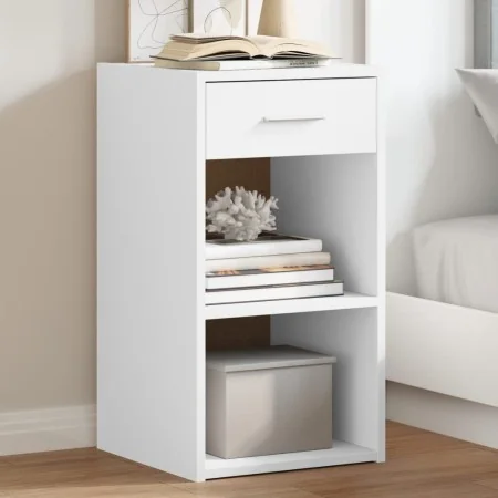 Mesita de noche madera de ingeniería blanco 35x34x65 cm de , Mesitas de noche - Ref: Foro24-840576, Precio: 47,46 €, Descuent...