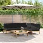 Set de sofás de palets de jardín y cojines 4 pzas madera acacia von , Outdoor-Sofas - Ref: Foro24-3209334, Preis: 609,08 €, R...