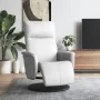 Sillón reclinable con reposapiés cuero sintético blanco by , Armchairs - Ref: Foro24-356550, Price: 210,01 €, Discount: %