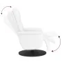 Sillón reclinable con reposapiés cuero sintético blanco by , Armchairs - Ref: Foro24-356550, Price: 210,01 €, Discount: %