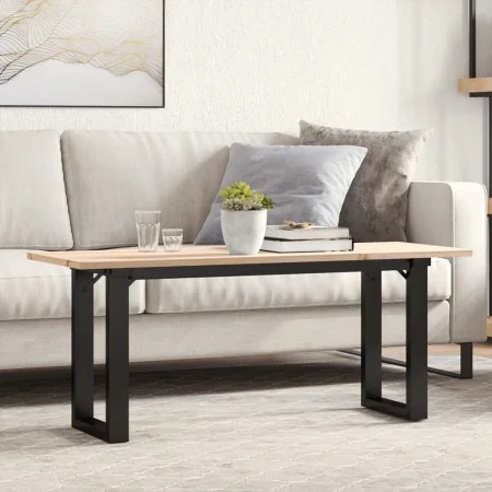 Mesa de centro marco O madera maciza pino y acero 110x40x45 cm by , Kitchen and dining tables - Ref: Foro24-3282667, Price: 7...