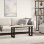 Mesa de centro marco O madera maciza pino y acero 110x40x45 cm by , Kitchen and dining tables - Ref: Foro24-3282667, Price: 7...