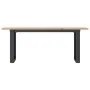 Mesa de centro marco O madera maciza pino y acero 110x40x45 cm by , Kitchen and dining tables - Ref: Foro24-3282667, Price: 7...