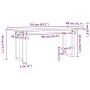 Mesa de centro marco O madera maciza pino y acero 110x40x45 cm by , Kitchen and dining tables - Ref: Foro24-3282667, Price: 7...