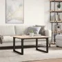 Mesa de centro marco O madera maciza pino y acero 90x90x45 cm by , Kitchen and dining tables - Ref: Foro24-3282665, Price: 88...