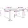 Mesa de centro marco O madera maciza pino y acero 90x90x45 cm by , Kitchen and dining tables - Ref: Foro24-3282665, Price: 88...