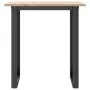 Mesa de comedor marco O madera maciza pino y acero 70x70x75 cm von , Küchen- und Esstische - Ref: Foro24-3282671, Preis: 84,0...