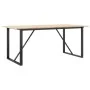 Mesa de comedor marco O madera maciza pino y acero 180x90x75cm de , Mesas de cocina y de comedor - Ref: Foro24-3282678, Preci...