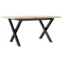 Mesa de centro marco X madera maciza pino y acero 80x50x40 cm von , Küchen- und Esstische - Ref: Foro24-3282684, Preis: 62,87...