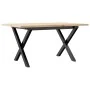 Mesa de centro marco X madera maciza pino y acero 80x50x40 cm von , Küchen- und Esstische - Ref: Foro24-3282684, Preis: 62,87...