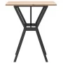 Mesa de comedor marco Y madera maciza pino y acero 70x70x75 cm by , Kitchen and dining tables - Ref: Foro24-3282715, Price: 8...