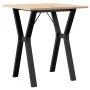 Mesa de comedor marco Y madera maciza pino y acero 70x70x75 cm by , Kitchen and dining tables - Ref: Foro24-3282715, Price: 8...