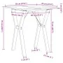 Mesa de comedor marco Y madera maciza pino y acero 70x70x75 cm by , Kitchen and dining tables - Ref: Foro24-3282715, Price: 8...