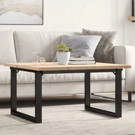 Mesa de centro marco O madera maciza pino y acero 80x80x45,5 cm by , Kitchen and dining tables - Ref: Foro24-3282729, Price: ...