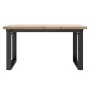 Mesa de centro marco O madera maciza pino y acero 80x80x45,5 cm by , Kitchen and dining tables - Ref: Foro24-3282729, Price: ...