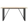 Mesa de comedor marco O madera maciza pino acero 160x80x75,5 cm by , Kitchen and dining tables - Ref: Foro24-3282743, Price: ...