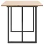 Mesa de comedor marco O madera maciza pino acero 160x80x75,5 cm by , Kitchen and dining tables - Ref: Foro24-3282743, Price: ...