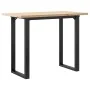 Mesa de comedor marco O madera maciza pino acero 100x50x75,5 cm de , Mesas de cocina y de comedor - Ref: Foro24-3282741, Prec...