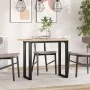 Mesa de comedor marco O madera maciza pino acero 100x50x75,5 cm de , Mesas de cocina y de comedor - Ref: Foro24-3282741, Prec...