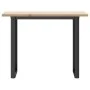 Mesa de comedor marco O madera maciza pino acero 100x50x75,5 cm de , Mesas de cocina y de comedor - Ref: Foro24-3282741, Prec...